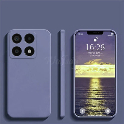 For Xiaomi 14T Pro Case Liquid Silicone Original Plain Rubber TPU Protector Case Xiaomi 14T Pro Cover TPU Shockproof Mi 14T Pro