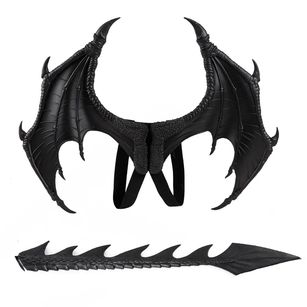 Animal Cosplay Dragon Costume Purim Christmas Gift Carnival Party Cosplay Set Wing and Tail Faucet Costume