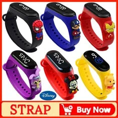 Pokemon Pikachu Dragon Ball Z Sport Casual Watches Led Silicone Watch Color Lovely Digital Children Wristwatch Clock Gift Toys