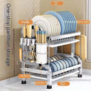 High Quality Kitchen Utensil Storage Rack Household Countertop Storage Rack 3-Layer Cupboard Multifunctional Utensil Drain Rack