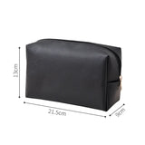 Solid Color Cosmetic Bags for Women Travel Portable Makeup Storage Bag Zipper Toiletry Pouch