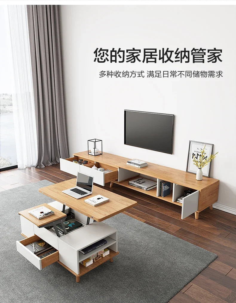 Lift Up Storage Coffee Table Trau White High Modern Nordic Coffee Table Minimalist Apartment Couchtisch Home Furniture