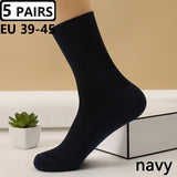 5 Pairs Plus Size EUR 45-50 Prevent Varicose Veins Socks Mens Diabetics Patients Cotton Loose Mouth Sock Man Women Comfort Meias
