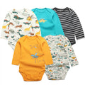 Conjunto de 5 piezas de monos para bebé niño y recién nacido, ropa para niña pequeña, 100 % algodón, suave, con dibujos animados
