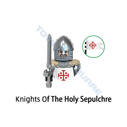 The Medieval Teutonic Knights Templar Holy Sepulchre Hospitaller War Horse Model Blocks MOC Bricks Set Gifts Toys G0128