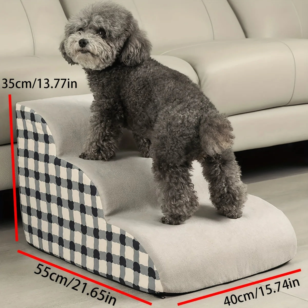 Pet 2/3 Steps High-Density Foam Dog Secure Stairs Ramps Non-Slip Pet Steps for Older Dogs Pet with Joint Pain Sofa Bed Ladder