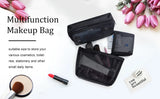 Aosbos 3-Pack Mesh Cosmetic Bag Set - Travel/On-The-Go Makeup Storage, Zipper Closure Small Pouch