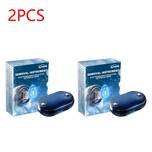 1-3pcs Solar Antifreeze Electromagnetic Molecular Car Windshield Snow Removal Device Glass Window Defogging &amp; Defrosting &amp; Deice 5-12V 