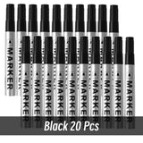Permanent Paint Marker Pen Waterproof Black Pen for Tire Oily Markers Quick Drying Signature Pen Stationery Supplies