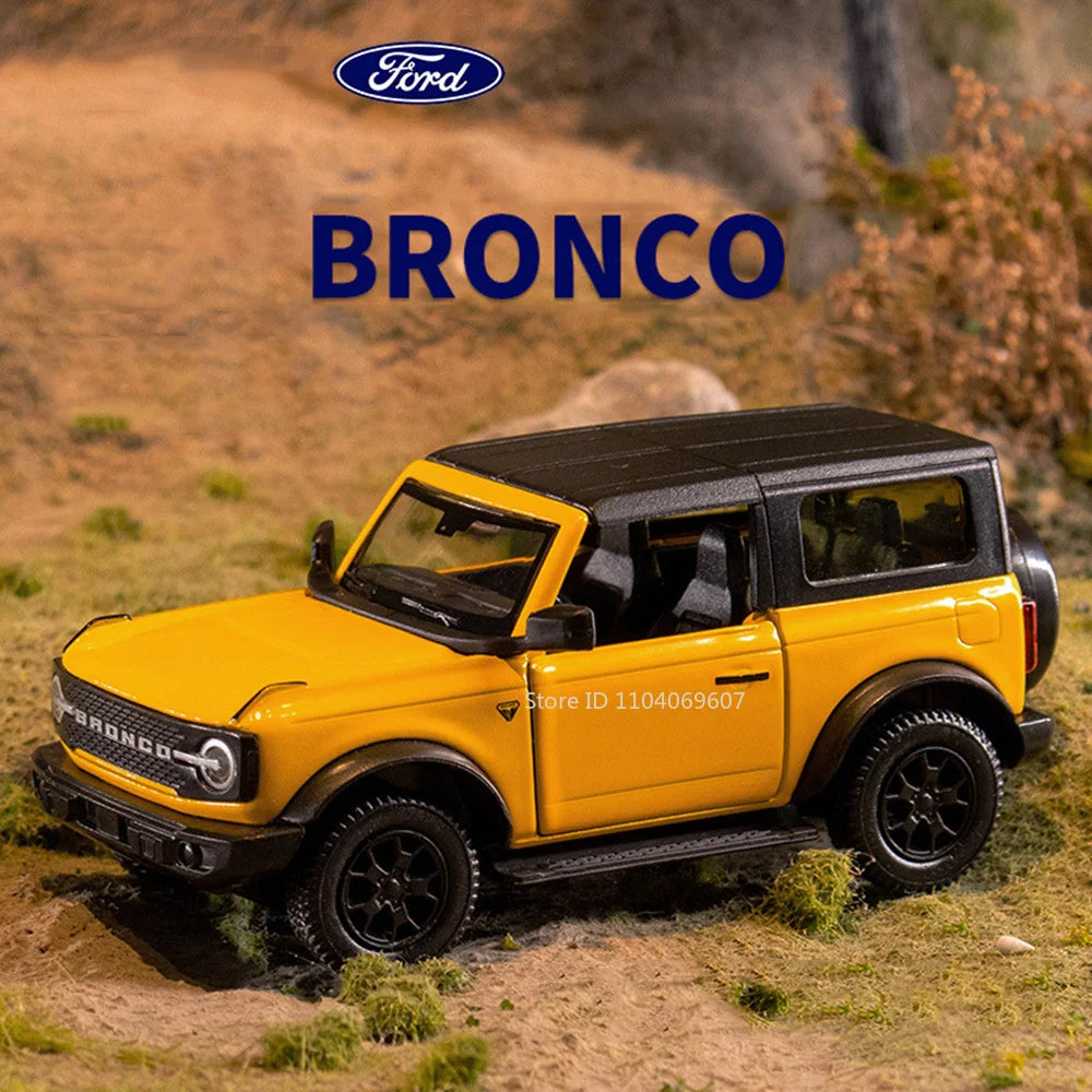 1:36 Ford Bronco Model Cars Porsche 911 Revuelto Alloy Diecast Car Toys With 2 Doors Opened Pull Back Function Vehicles For Kids