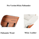 Replica Mid Century Tall Size Chaise Genuine Leather Lounge Chair With Ottoman Black Walnut and Palisander Living Room Chairs