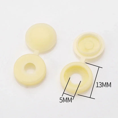 10/50/100Pcs Hinged Plastic Screw Cap Cover Nuts Fold Snap Protective Fixing Cap Button For Car Decorative Nuts Bolts Hardware