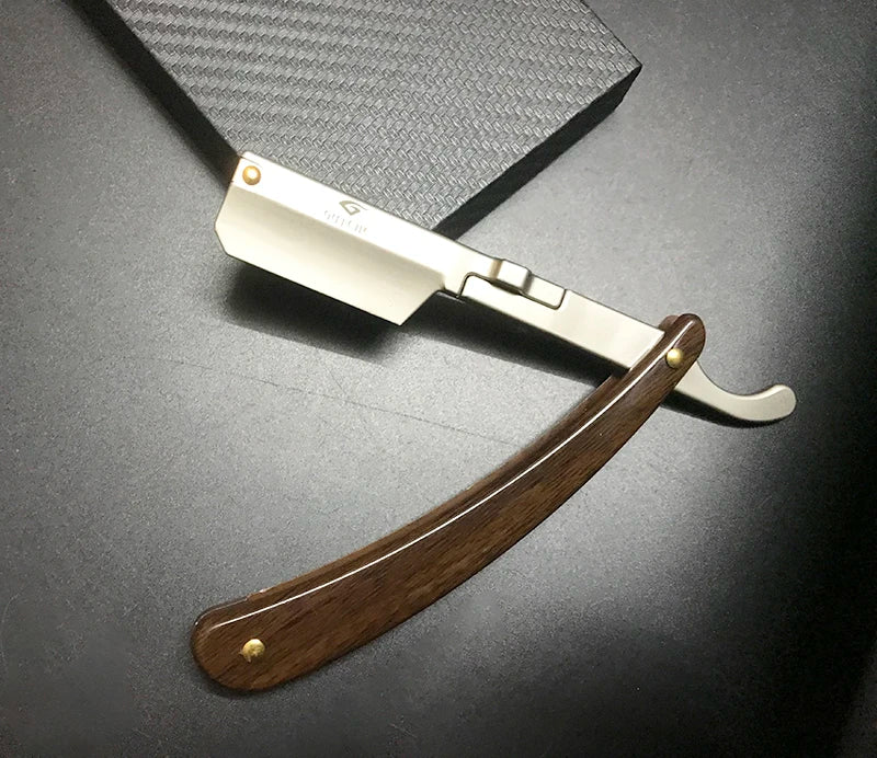 Stainless Steel Folding Shave Knife Beard Straight Razor Hair Dressing Tool Men Manual Convenience Hair Trimmer Shaver Barbeador