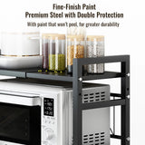 3-Tier Microwave Oven Rack Shelf Kitchen Countertop Oven Rack Expandable Seasoning Storage Rack Stand Storage Tableware Racks