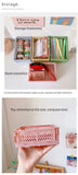 6 Color Organizing Storage Baskets Case Folding Student Desktop Basket Tape Stationery Plastic Foldable Container Storage Box
