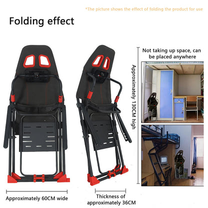 Home Gaming Simulator Folding Racing Simulator Bracket Seat Steering Wheel Support Racing Game Experiencer