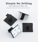 Black Self-Adhesive Wall Hooks For Hanging Keys Clothes Hanger Door 3M Robe Hook Coat Rack Towel Holder Bathroom Accessories