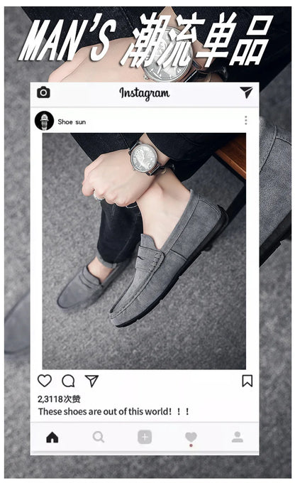 New Men's Loafers, Lightweight and Breathable Casual Shoes, Mens Flat Driving Shoes, Soft Sole Slip-on Business Shoes, Moccasins