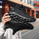 Men Casual Sports Shoes Breathable Lightweight Sneakers Outdoor Mesh Black Running Shoes Athletic Jogging Tennis Walking Shoes