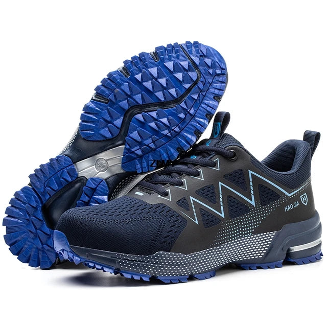 Zapatos de seguridad para hombre, zapatillas antipinchazos, botas de trabajo transpirables, zapatos cómodos, botas de seguridad para hombre, moda 