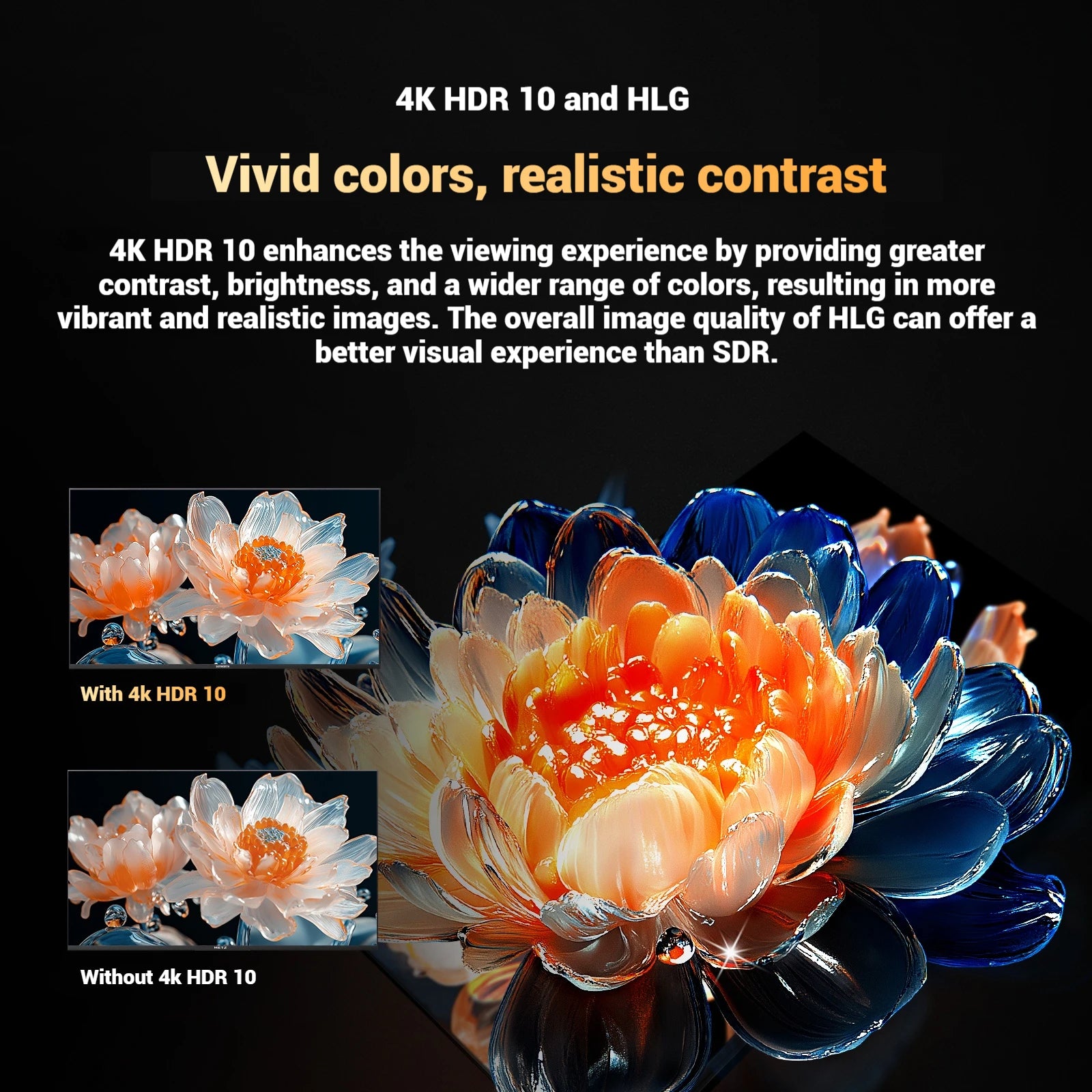 Metz TV 43 55 Inch 4K UHD Smart LED TV Google TV HDR 10 MEMC Dolby Audio Google Cast Voice Control Tuner 43MUF7000Z 55MUF7000Z