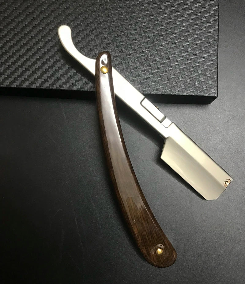 Stainless Steel Folding Shave Knife Beard Straight Razor Hair Dressing Tool Men Manual Convenience Hair Trimmer Shaver Barbeador