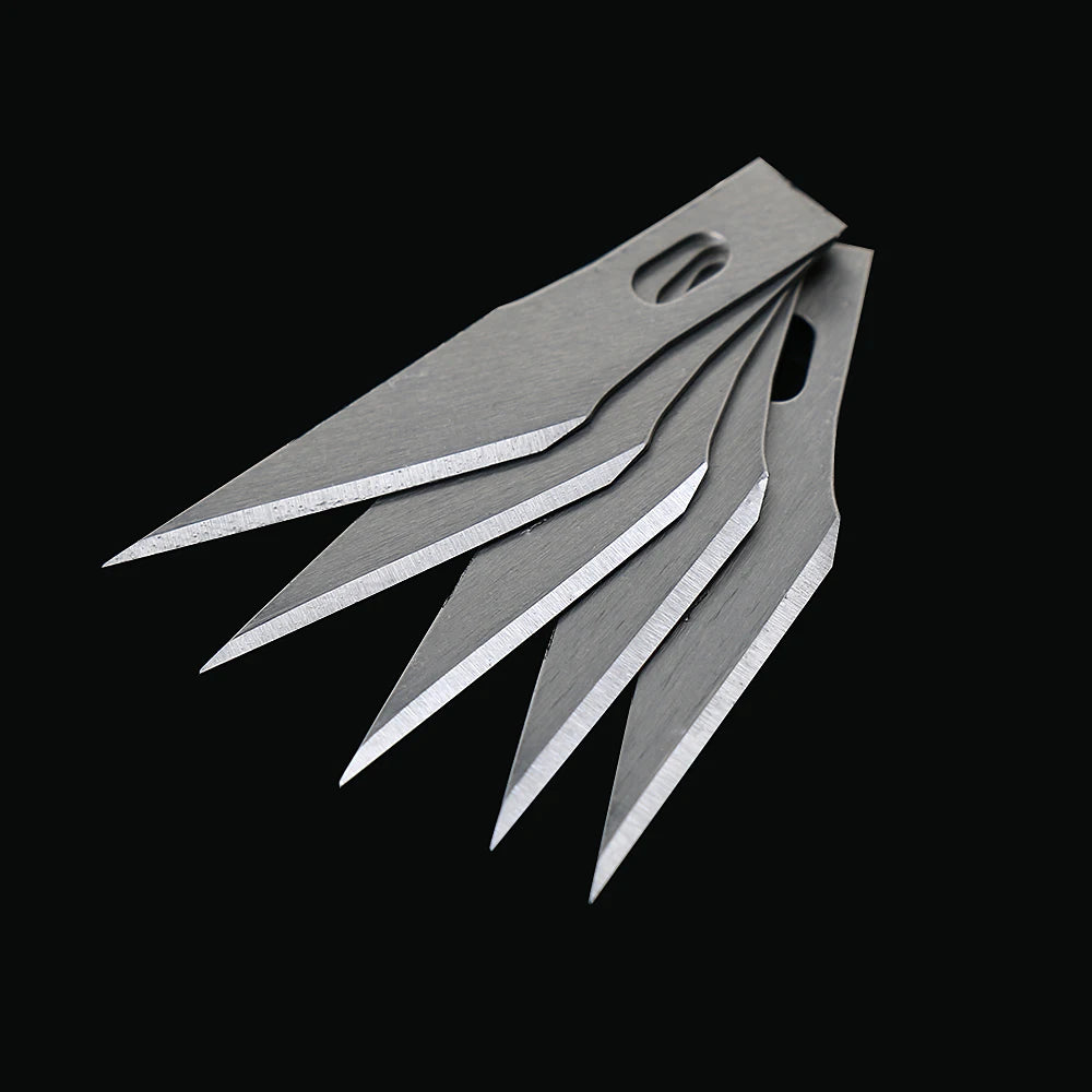 Non-Slip Metal Scalpel Knife Tools Kit Cutter Engraving Craft knives + 5pcs Blades Mobile Phone PCB DIY Repair Hand Tools
