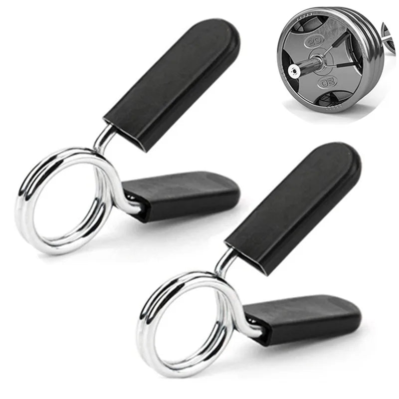 2 Piece 25/28/30mm Barbell Clamp Spring Collar Clips Gym Weight Dumbbell Lock Standard Lifting Kit Barbell Lock
