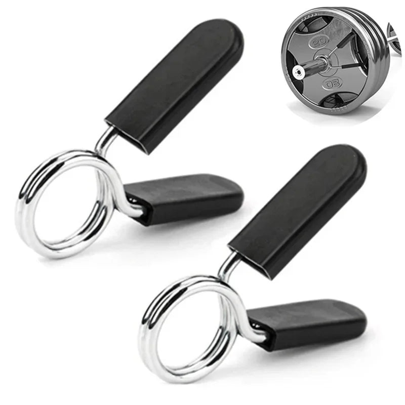 2 Piece 25/28/30mm Barbell Clamp Spring Collar Clips Gym Weight Dumbbell Lock Standard Lifting Kit Barbell Lock