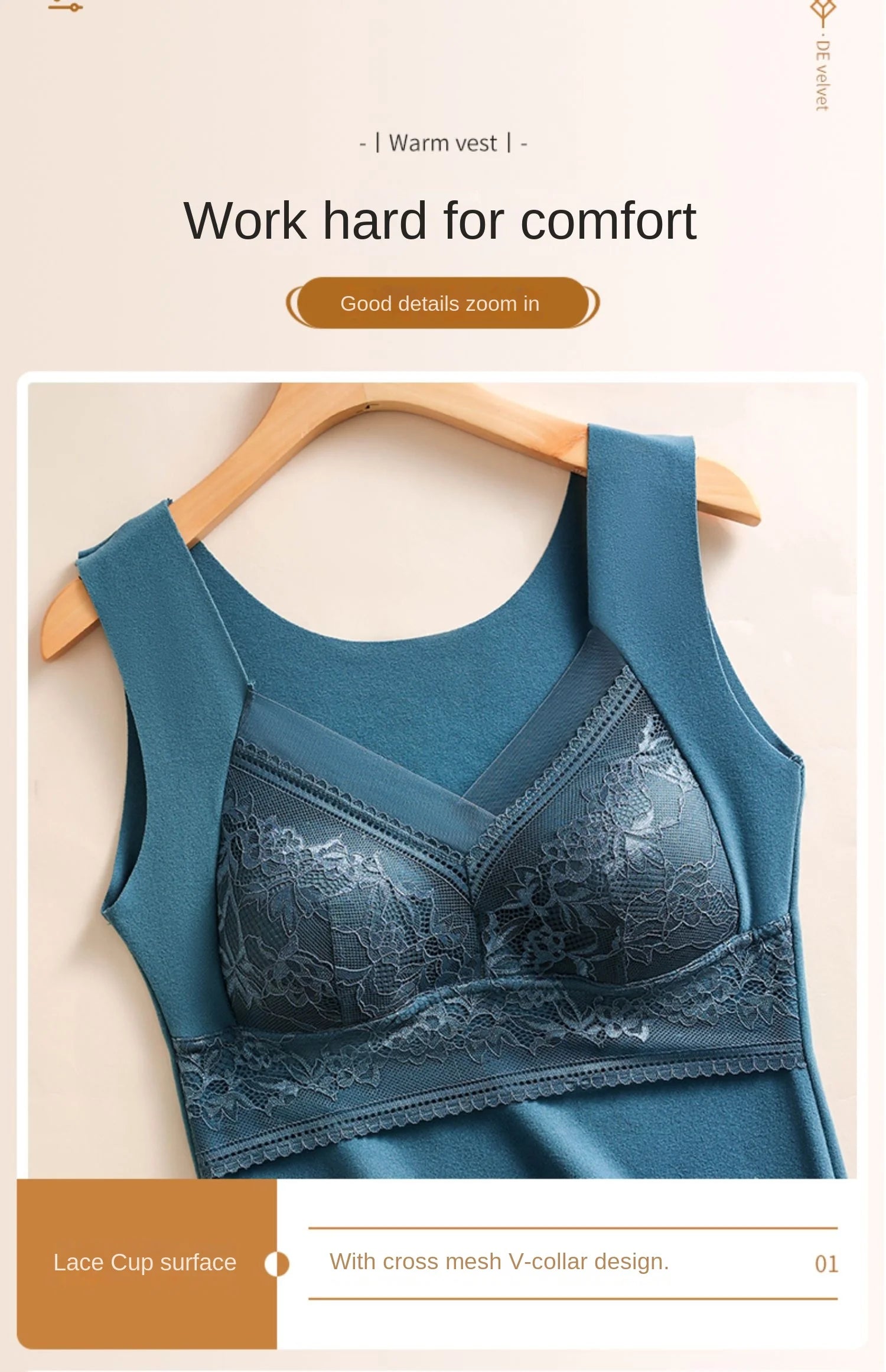 Women Winter Velvet Padded Vest Thermal Underwear Camisole Warm Sling Vest Tops 2-in-1 Built-in Bra Undershirt Intimate