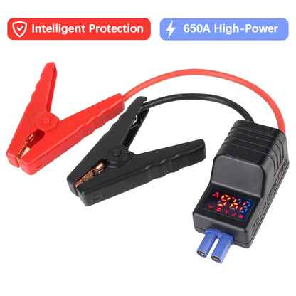 Con conector EC5, cable puente de emergencia, pinza inteligente, conexión antirretroceso, 650 A, 12 V