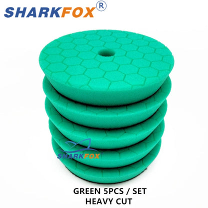 Sharkfox 3/5/6inch Car Polishing Disc Buffing Polishing Pads Self-Adhesive Buffing Waxing Germany Foam Polishing Pad For DA/RO