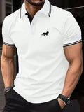 New Men's Classic Short Sleeve Polo Shirt Summer Top Casual T-shirt Button Lapel Super Large S-3XL Casual Polo Shirt