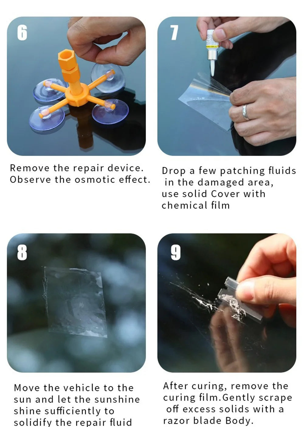 New Upgrade Car Windshield Repair Tool Cracked Glass Repair Fluid DIY Auto Window Cracks Restore Scratch Repair Car Accessories