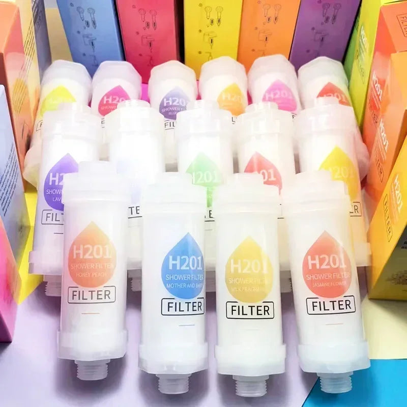 Filtro para chuveiro perfumado cabeça de chuveiro amaciante água melhorar a remoção da pele do cabelo purificador chuveiro acessórios do banheiro