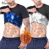Vensslim Men's Sauna Suit Sweat Heat Trapping Workout Fat Burner Vest Slimming Body Shaper Tank Top Waist Trainer Fitness Corset