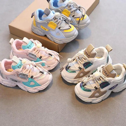 Zapatos para bebés y niños pequeños, talla 21-36, de malla transpirable, informales, antideslizantes