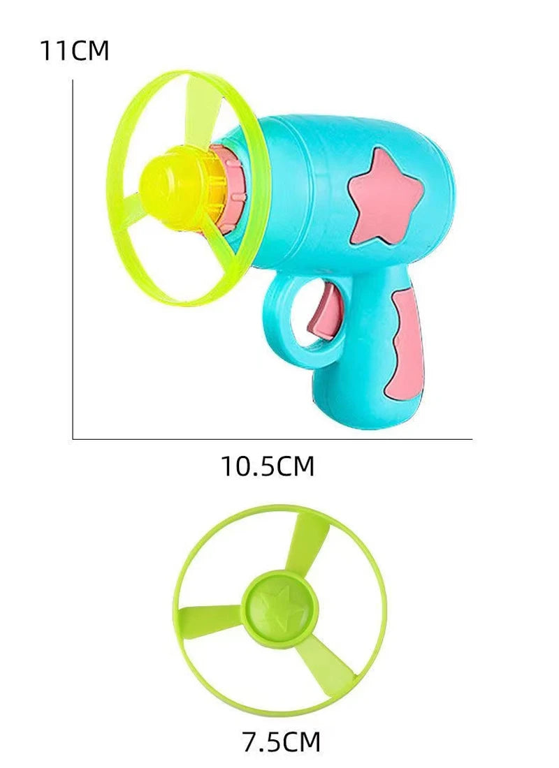 Puppy Cat Toys Flywheel Pistol Frisbee Gyro Top Pet Entertainment Production Funny Shoot Off Product Dog Training Accessoriess