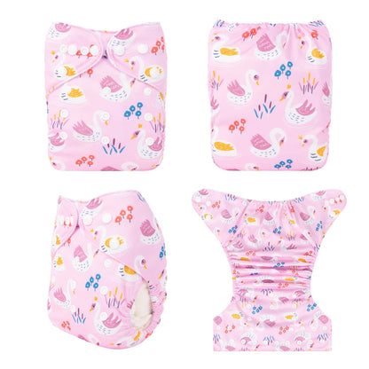 U Pick ALVABABY Digital Position Baby Cloth Diaper Reusable Baby Cloth Nappy with 1pc Microfiber Insert