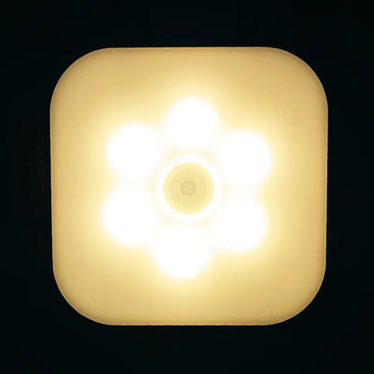 Luz nocturna con sensor de movimiento y luz LED, enchufe europeo, luz nocturna inalámbrica para niños, mesita de noche y dormitorio.