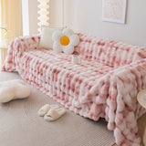 Bubble Imitation Fur Sofa Towel Faux Fur Sofa Cover Blanket Couch Cover Universal for Living Room Warm