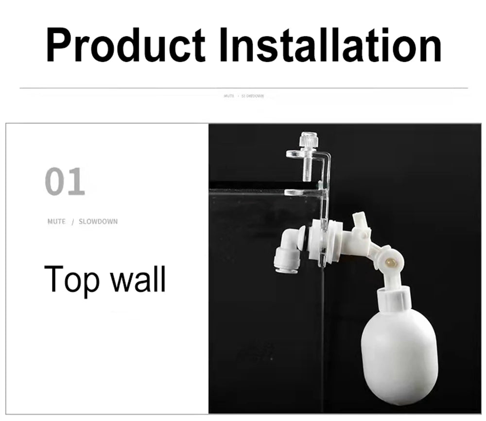 Auto Aquarium Water Changer Kit Power-Free Fish Tank Float Ball Valve Type Auto Water Filler Water Level Controller 1/4 Inch