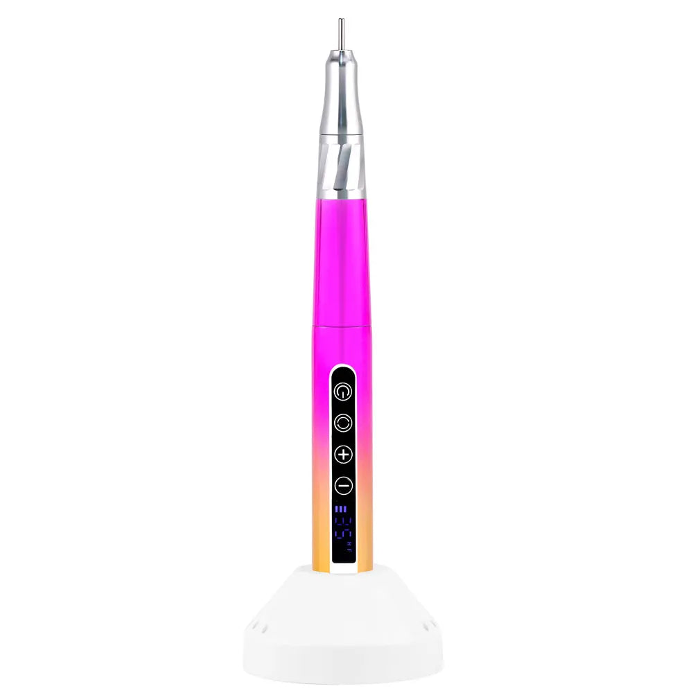 85w Brushless Motor Cordless Nail Drill 35000RPM Electric Handle Pen Drill Pedicure Rechargeable Handpiece Portable Base Charge