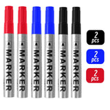 Permanent Paint Marker Pen Waterproof Black Pen for Tire Oily Markers Quick Drying Signature Pen Stationery Supplies