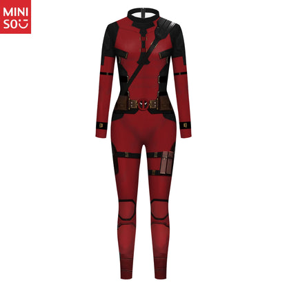 Halloween Adult Show Costume Marvel Costumes Deadpool Wolverine Play Costumes Slim Jumpsuit