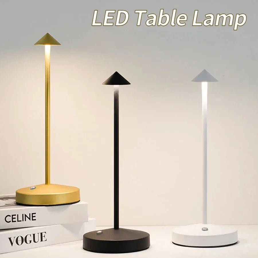 Rechargeable Table Lamp Creative Dining Touch LED Hotel Bar Coffee Pina Pro Table Lamp Decorative Desk Lamp