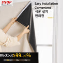 Convenient No Drilling 100% Blackout Short Curtains for Living Room Bedroom Bay Windows Blinds Easy Install Door Kitchen Decor