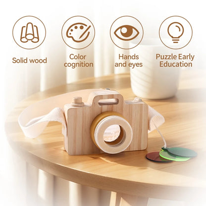 1Pc Wooden Baby Montessori Toys Fashion Camera Pendant Toys for Kids Outdoor Toys Gift Children Wooden Presents Kids Gifts