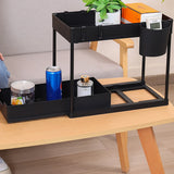 Kitchen Storage Rack with Sliding Cabinet Drawers Multi-Purpose Storage Shelf Holder Kitchen Desktop Organization Rack