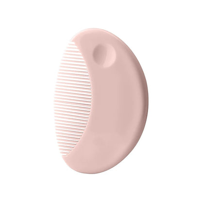 Cute 2 in 1 Eco-friendly Infant Care Baby Comb Brush Set Soft Bristles Hair Brush Round Shape